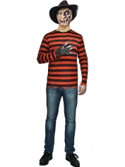 Red Black Stripe Killer Man Costume Killer Costume - Men Halloween Costumes